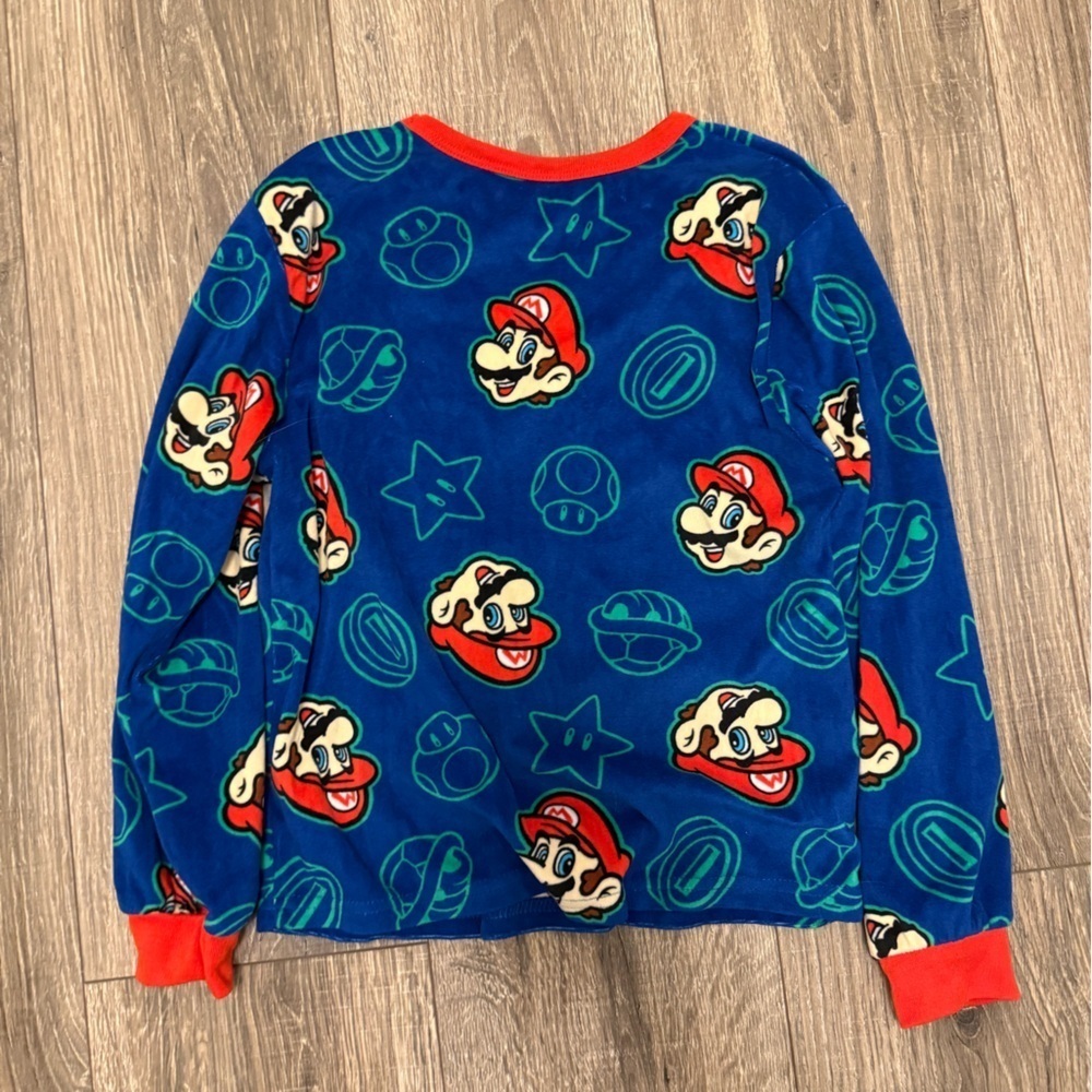 Mario Kart Boys Long Sleeve Pajama Top Size 8 - Picture 4 of 4
